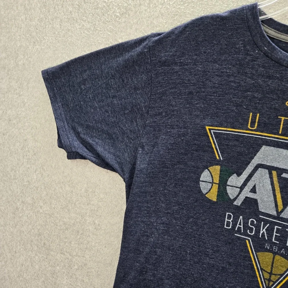 Utah‎ Jazz Men Shirt Large Blue Logo Adidas Graphic Feel Good Tee